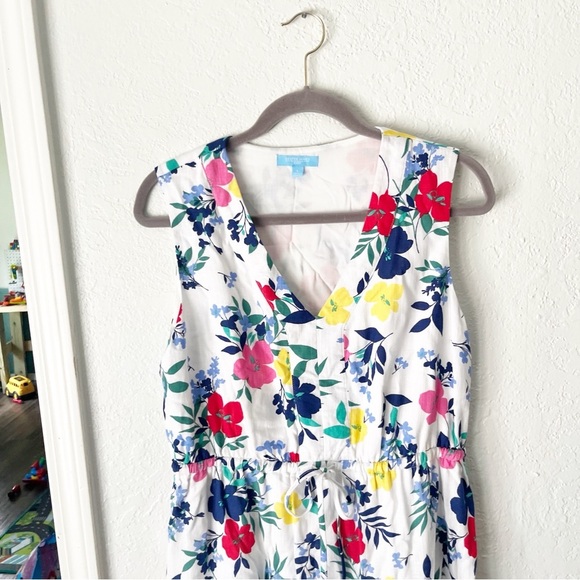 Draper James Dress Women's Large Floral Tie Waist Sundress - Picture 2 of 7